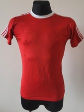 Vintage 70s Adidas Bayern Munich Home Shirt Jersey Red White Made in W.Germany M