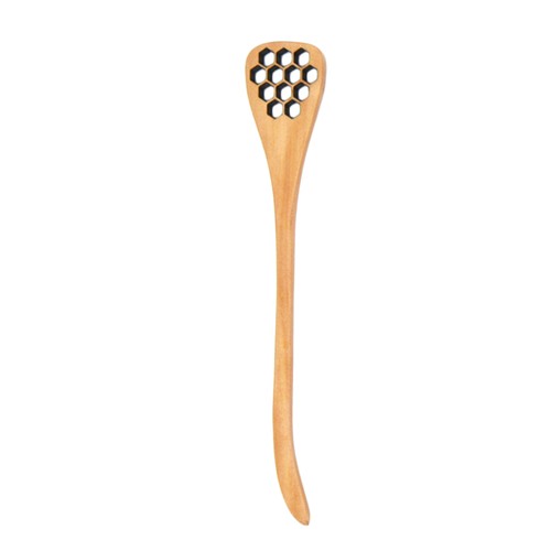 5 PCS Solid Wood Mixing Spoon Handmade Honey Stir Sticks Hollow Wooden - Picture 7 of 12