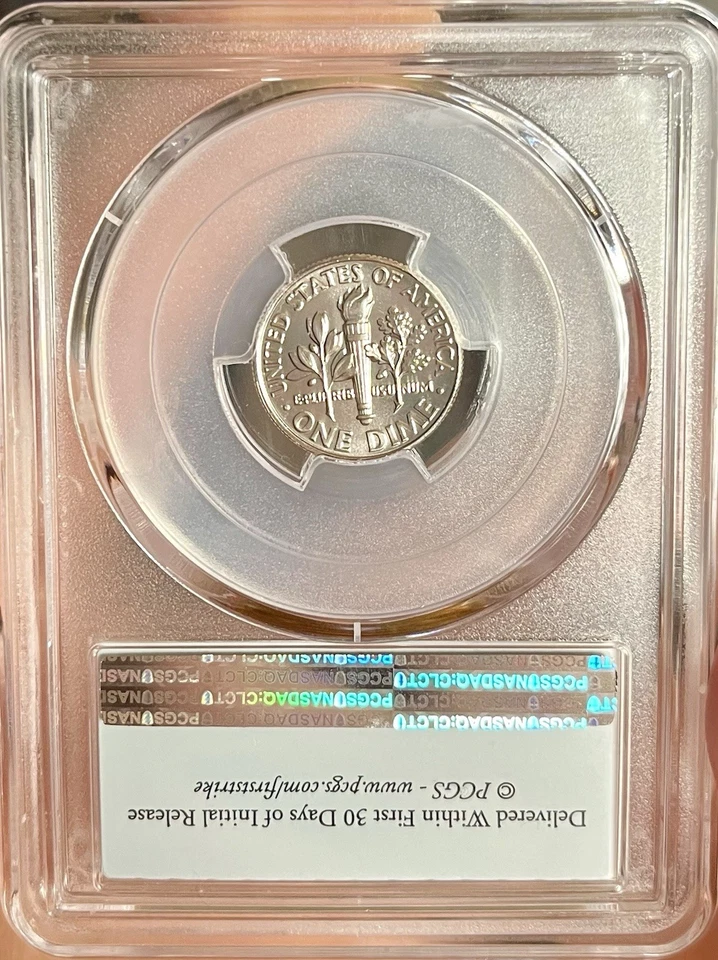 2019-D PCGS MS67 FB PL Roosevelt Dime Proof-Like & Full Bands! First Strike Coin - Image 2 of 2
