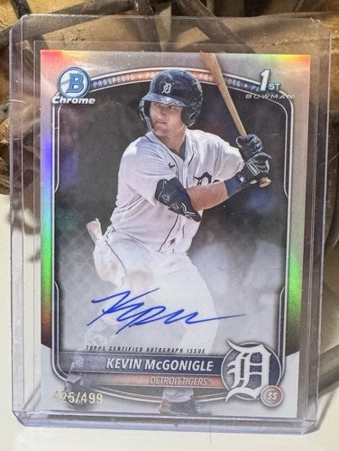 KEVIN MCGONIGLE 2025 BOWMAN CHROME #CPA-KM REFRACTOR AUTO 1ST PROSPECT 425/499