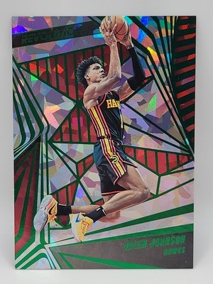 Jalen Johnson 2023-24 Panini Revolution New Year Green Parallel #43/88 Hawks NM