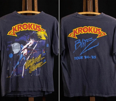 Krokus BAND 1984 Blitz Tour T Shirt SIZE S-4XL KN1164