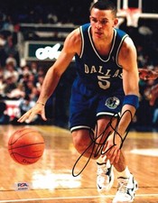 JASON KIDD signed (DALLAS MAVERICKS) basketball 8X10 photo PSA/DNA AO26391