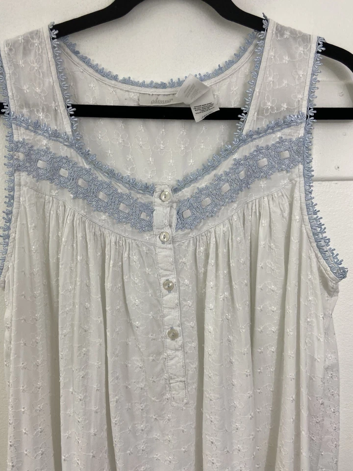 Camisola Adonna L branca Cottagecore pradaria bordada eduardiana TRAD modesta - Imagem 2 de 4