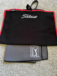Titleist T Series Microfiber Golf Bag Towel w/ Clip Embroidered PGA TOUR