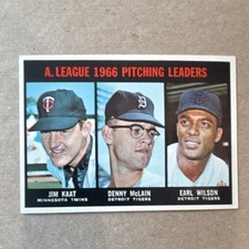 Topps 1967 Pitching Leaders Jim Kaat Denny McLain Earl Wilson #235 Baseball Card