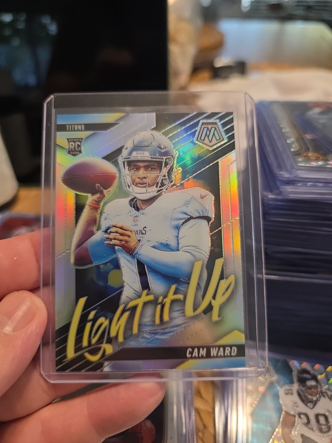 2025 Panini Mosaic - Light It Up Mosaic Cam Ward #2 Silver Prizm (RC)