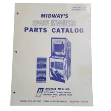 Space Invaders Parts Catalog Manual Midway 1978