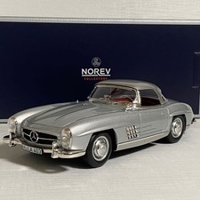 NOREV 1 18 Mercedes Benz 300SL Roadster 1957 (Silver) Open and Close for Shootin