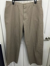 Chaps True American Chino Pants Men 36 X 30 Beige Khaki 100% Cotton Straight