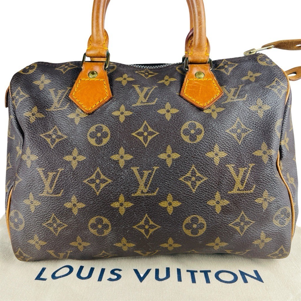 LOUIS VUITTON M41528 80’s Vintage Speedy 25 Monogram Authentic Handbag