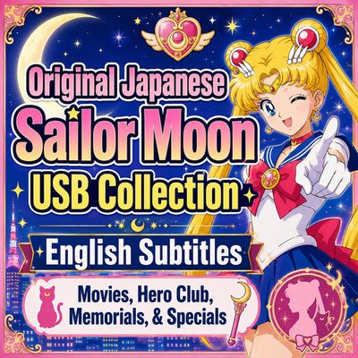 USB SAILOR MOON Original Japanese ENGSub 1-200 Specials Hero Club Not DVD Bluray