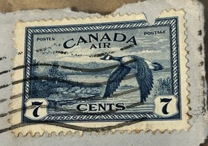 Canada 7 Cent Stamp. Canceled 1950