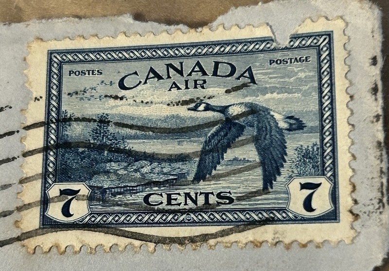 Canada 7 Cent Stamp. Canceled 1950