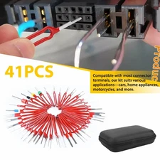 41Pcs Terminal Tool Removal Red Electrical Wire Connector Pin Ejector Extractor