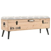 Tanne Massiv Sitzbank Mit Stauraum 110Cm Truhenbank Polsterbank Bank Vidaxl