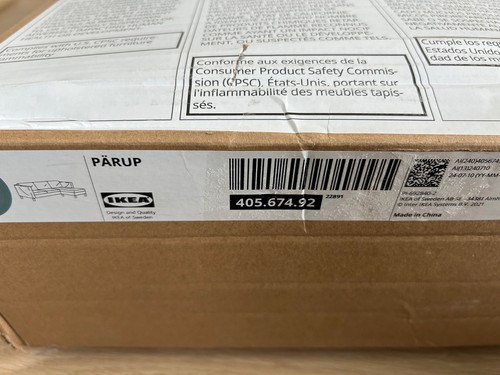 IKEA PARUP Sofa mit Chaiselongue NUR BEZUG, Kelinge grau türkis 405.674.92 - NEU - Bild 2 von 3