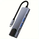 5 in 1 USB C Hub Type C to 4K Hdmi-Compatible Adapter RJ45 Network 100M Ethernet