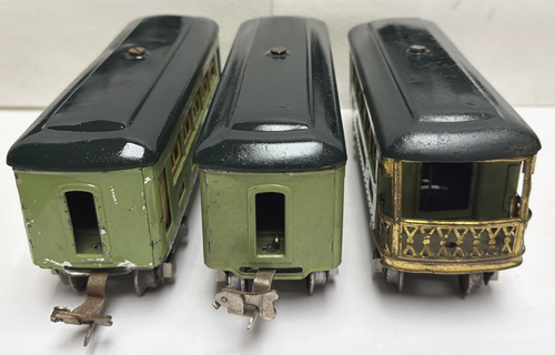 LOCOMOTIVE ET TENDER LIONEL AVANT GUERRE JAUGE O 262 AVEC VOITURES VOYAGEURS 607 607 608 - Photo 18/24