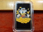 Scrooge McDuck Gold Coins Colorized 1 Oz .999 Silver Art Bar LE 62 / 200