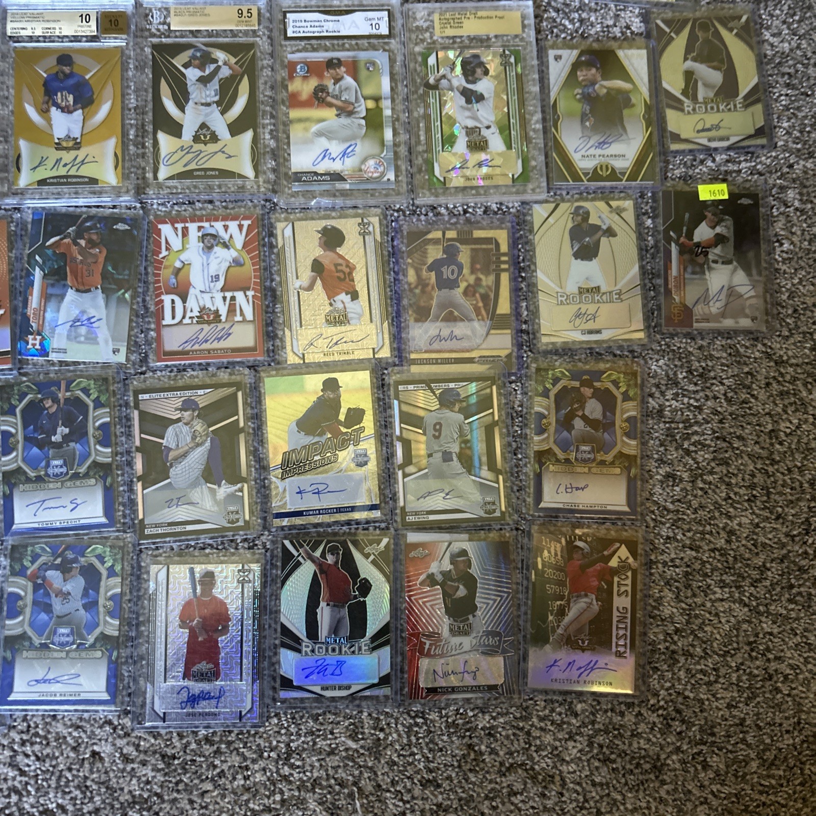 (69) MLB Baseball Autos True 1/1 BGS Pristine 10 RC Leaf 1st Bowman SSP PSA 10 view 7