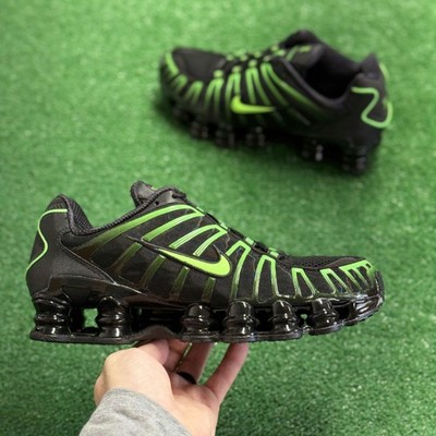 Nike Shox TL Black Green Strike Mens Running AV3595-012 VNDS Sz 8