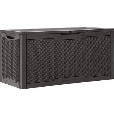 #ad #ad Outdoor Storage Box 100 Gallon Rattan Dark Brown YITAHOME Large Water Resistant $124.99