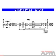 ATE 24.5144-0410.3 Bremsschlauch für Renault Laguna III Laguna III Grandtour