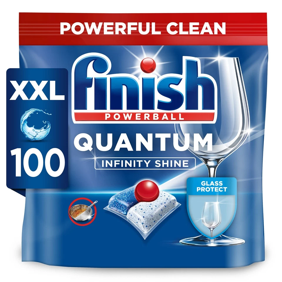 Finish Quantum Infinity Shine Dishwasher Tablets | Regular | 100 Tabs