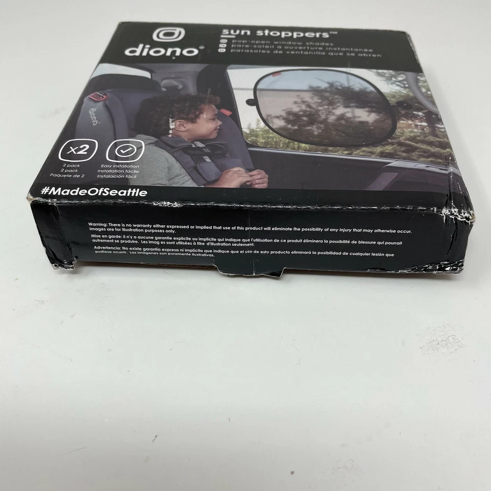 Diono Sun Stoppers Car Window Shades2pk Car Sunshade for Side Window Suction cup - Image 3 of 4