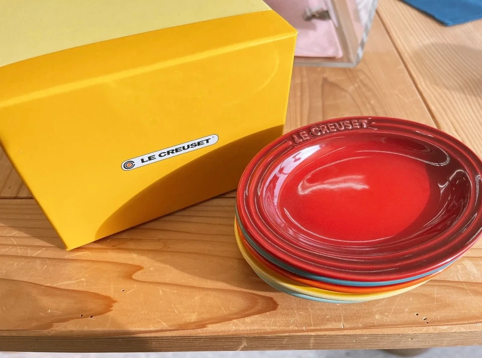 LE CREUSET Oval Mini Plate Multicolor Rainbow Stoneware Set of 5 10cm x 13.5cm - Image 2 of 4