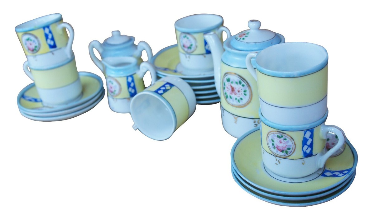 23 Piece Vintage Japanese Porcelain Coffee Tea Set Floral China