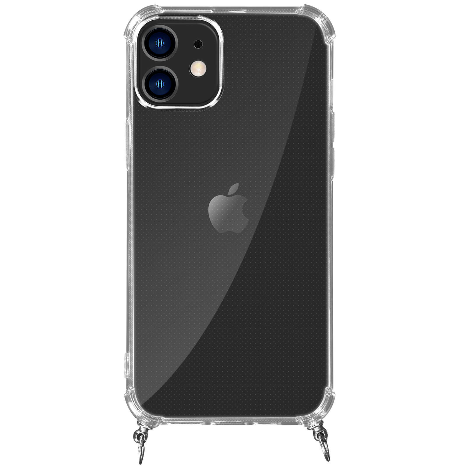 リング付きiPhone 11用ケース、宝石/スリーブ付きカスタマイズ可能 - クリア