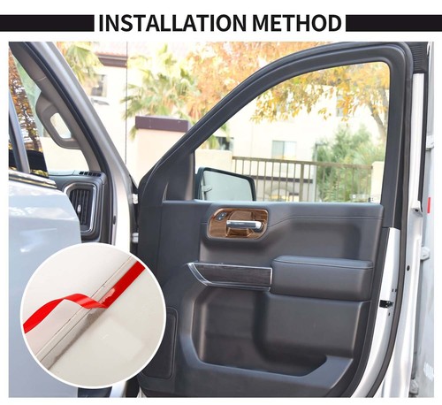 Wood Grain Inner Door Handle Bowl Cover Trim Bezels For Chevry Silverado 2019-22 - Picture 8 of 11