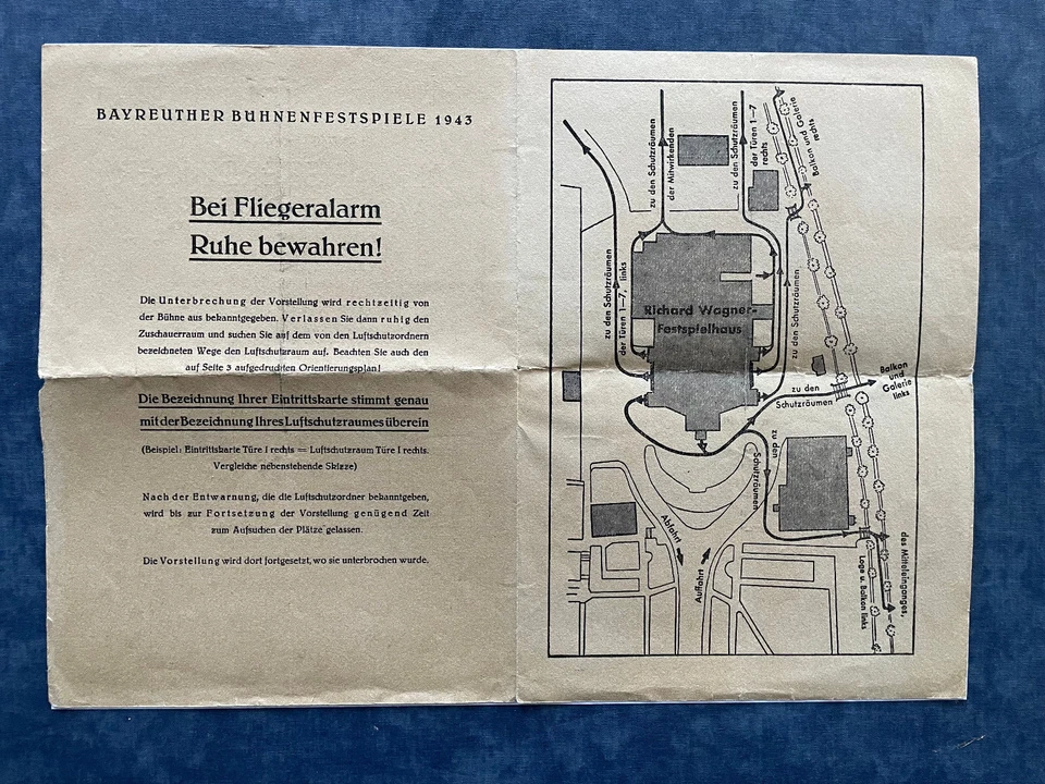 Bayreuther Bühnenfestspiele 1943 Programmheft und Eintrittskarte - RARITÄT - Bild 2 von 3