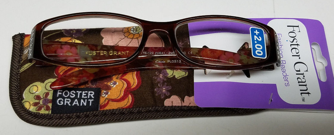 Vintage Rare Foster Grants Readings Glasses +2.00 Semi-rimless Reading Glasses +2.00 Black Silver Chevron  main image 4