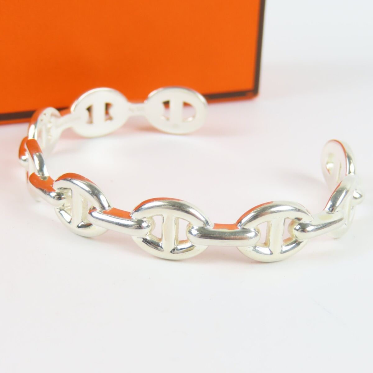 HERMES Chaine d'ancre Enchainee Bracelet Bangle Sterling HERMES Chaine d'ancre Enchainee Bracelet Bangle Sterling