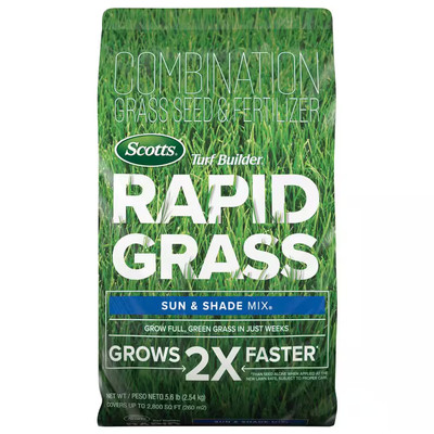 Scotts Turf Builder 5.6 lbs. Rapid Grass Sun & Shade Mix Combination Seed and Fe