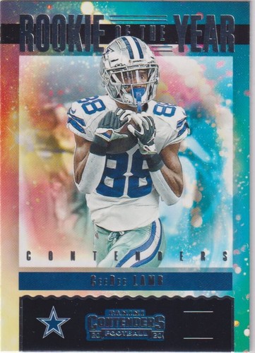 2020 Panini Contenders Football Ceedee Lamb Rookie Of The Year Dallas Cowboys RC