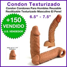 Condon Condones Para Hombres Reuzable Reutilizable Texturizado Masculino El Pene