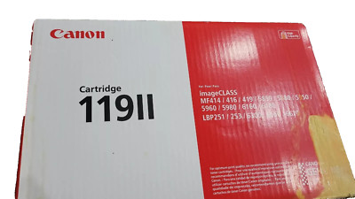 Genuine Canon 119 II Hi-Capacity Black Toner Cartridge Sealed 3480B001, NWOB 