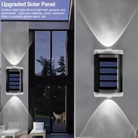 4pcs LED Solar Powered Fence Wall Lights Garden Lamp Step Path Decking Outdoor