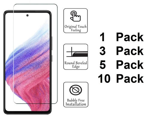 For Samsung Galaxy A53 5G Premium Clear Tempered Glass Screen Protector Lot