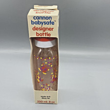 Vtg Cannon Babysafe Designer Bottles 8 Oz Nu-Flo Clowns Made In England 1987