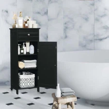 NNECW Floor Cabinet with Practical Drawer and 3-level Adjustable Shelves for Liv