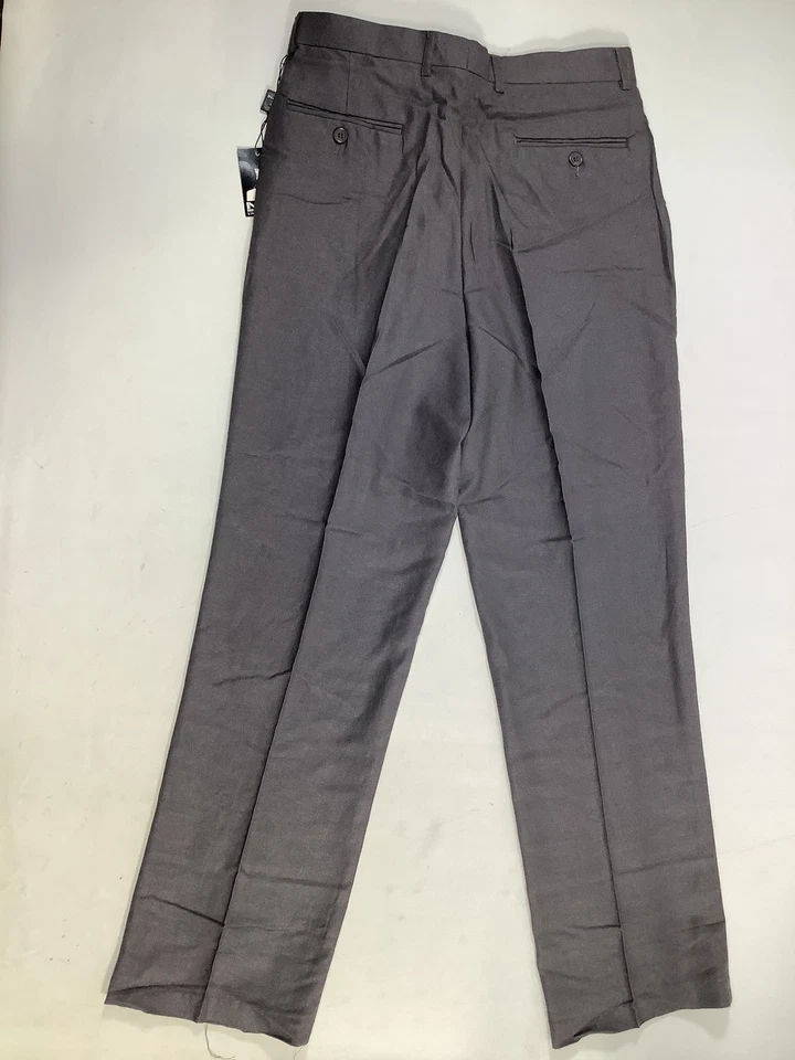 Pantalón de vestir gris inserción para hombre talla 32x30 NUEVO Foto 3 de 4