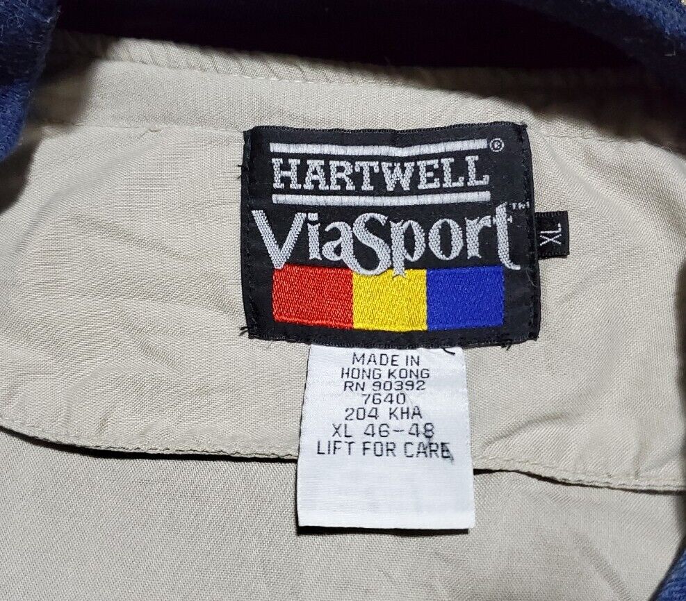 Vintage Hartwell Via Sport Jacket Bomber Denim Em… - image 5