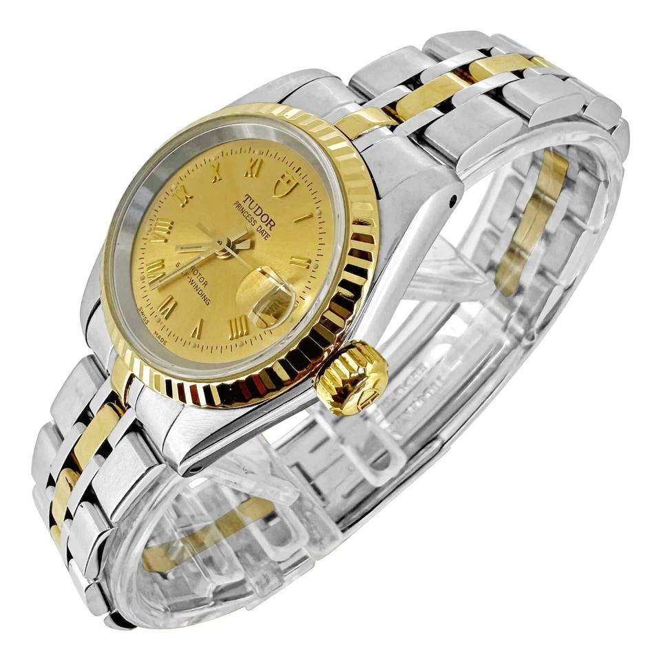 Tudor Princess Date T/T 18K/SS 92413 - image 3 of 4