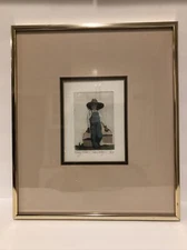 Paul Phifer Etching “Berry Picker” Framed 114/300 Signed