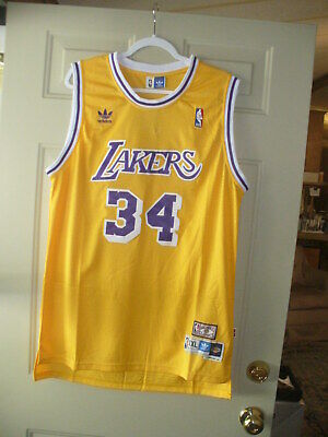 Los Angeles Lakers Shaquille O Neal Hardwood Classics 1997 Gold Swingman Jersey